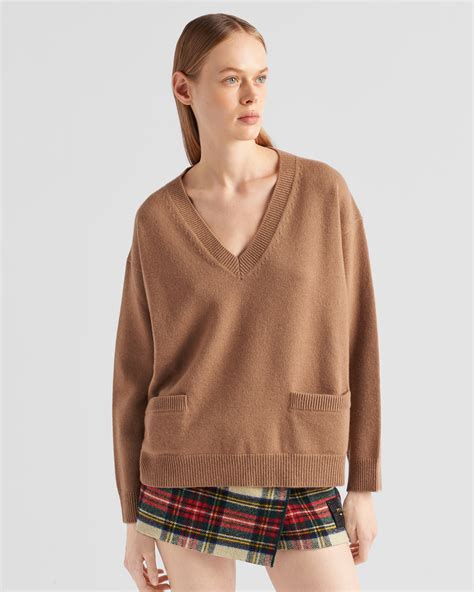 Camel Brown Wool and cashmere sweater 